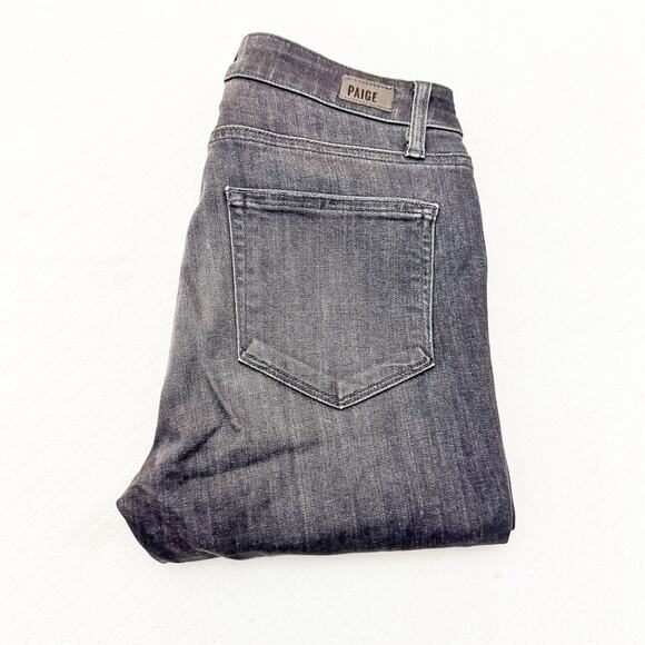 Paige Hoxton Ankle Grey Peaks Charcoal Gray Wash Denim Skinny Jeans Size 27 - Picture 1 of 8